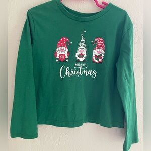 Young Girl Size 6-6X Gnomes Christmas Shirt